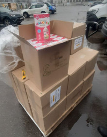 Nova Poshta Humanitarian — donated baby food